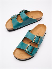 {{photo.Alt || photo.Description || 'Женские ортопедические сандалии с увеличенной полнотой из натуральной кожи 522015-111 Emerald FOOTWELL на пробковой подошве'}}