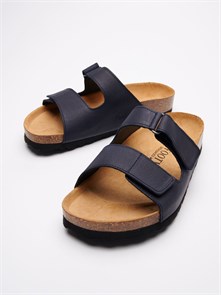 {{photo.Alt || photo.Description || 'Женские сандалии ортопедические с увеличенной полнотой из натурального нубука 522015-112 Blueberries FOOTWELL на пробковой подошве'}}