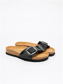 {{photo.Alt || photo.Description || 'Женские ортопедические сабо  FOOTWELL 522001-121 Black из натуральной кожи на пробковой подошве'}}