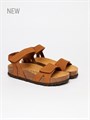 Ортопедические босоножки женские  FOOTWELL 8019BL-443 Almond из натурального нубука на пробковой подошве 8019BL-443 - фото 10517