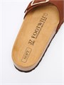 Женские ортопедические сабо  FOOTWELL 522001-122 Cinnamon из натурального нубука на пробковой подошве 522001-122